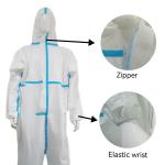 55GSM-70GSM Micro Porous Protective Hooded Work Wear Safety Chemical Coverall