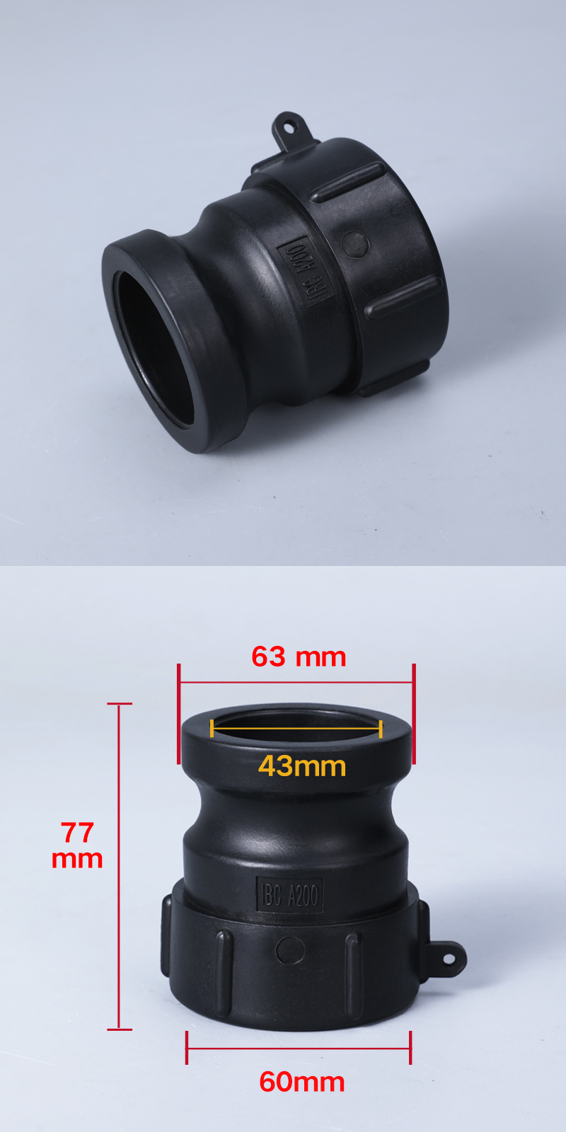 IBC Tank Adapter Used in UMETASS Manufacture Camlock Quick Coupling A 60 MM Connector