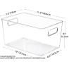Buy cheap Clear Pantry Storage Organizer Bins, Storage Containers With Handle For Kitchen,Refrigerator, Freezer, Cabinet from wholesalers