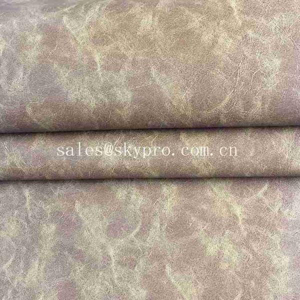 0.8mm Soft Crazy Horse Leather Perspiration Absorption No Crease PU PVC Faux