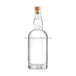 Collar Material Aluminum Plastic PP 750ml Blue Vodka Whiskey Liquor Bottle