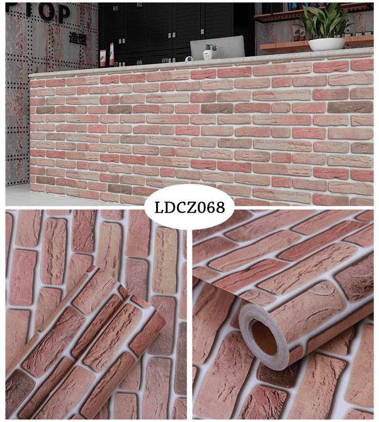 Workshop Retro 3D Grey Brick Wallpaper 0.17mm-0.30mm Thickness