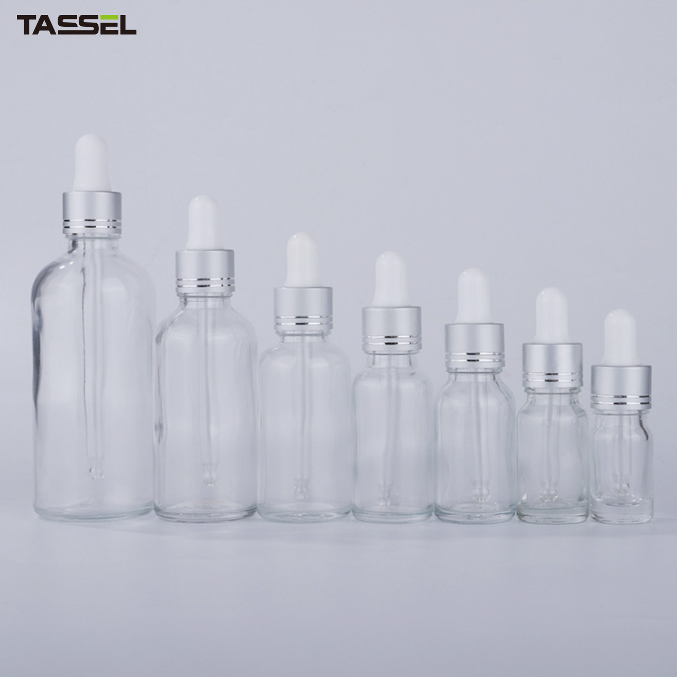 5ml 10ml Clear Essential Oil Glass Dropper Bottles 18/410 Aluminium Dropper