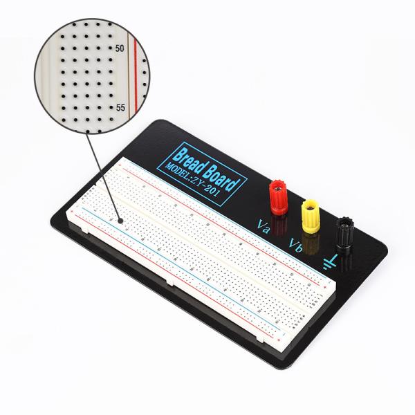Buy cheap ZY-1201 Solderless Prototype Breadboard 830 Tie-points Board with Metal Plate from wholesalers