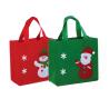 Buy cheap 2021 new hot selling Christmas Santa felt tote bag reusable woman shopping bag handle bag for Christmas gift from wholesalers