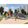 Buy cheap Bird Artistic Playgrounds With Log Structure Climbing Net Outdoor Play Area Equipment from wholesalers