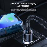 A+C Car Charger Black PD65W Type C And 35W USB-A Dual Port 100W Car Charger