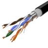 Buy cheap Outdoor CAT5E FTP PE+PVC Cable 0.50mm Bare Copper Black Solid 1000ft from wholesalers