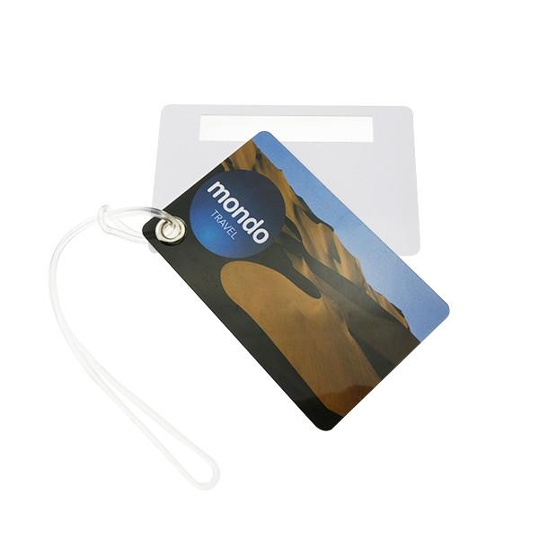 Buy cheap Laminated PVC Plastic PVC Luggage Tag , Die Cut Card Coloured Luggage Tags from wholesalers
