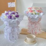 Qixi Festival Gifts Knitted Rose Flower Bouquets Gradient Rose Flowers Gifts for