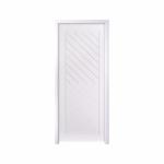 White Paint PVC Wooden Doors 90cm Width Waterproof 6 Layer Painting