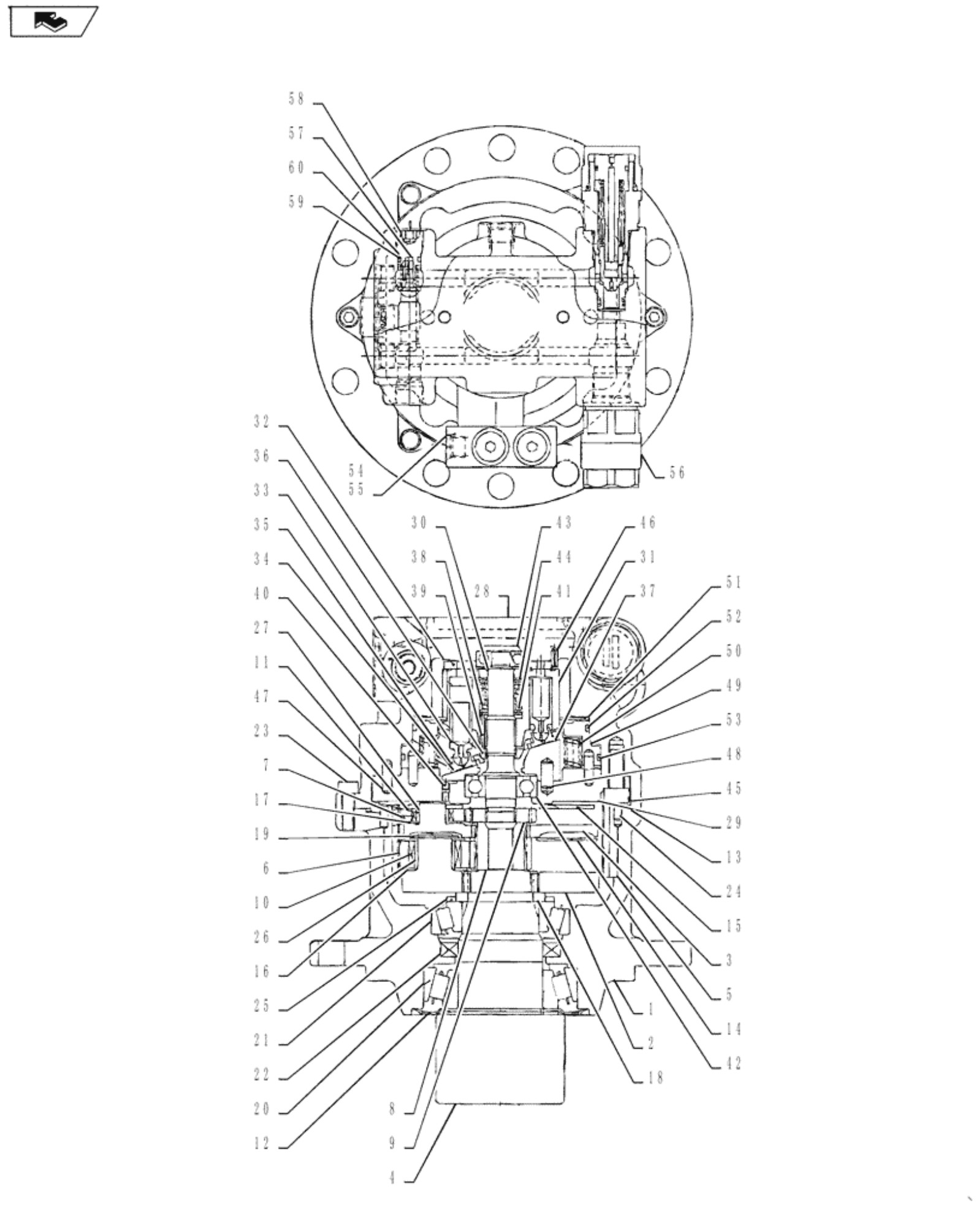 SK60-8 Excavator Swing Gearbox Swing Device PY15V00014F1