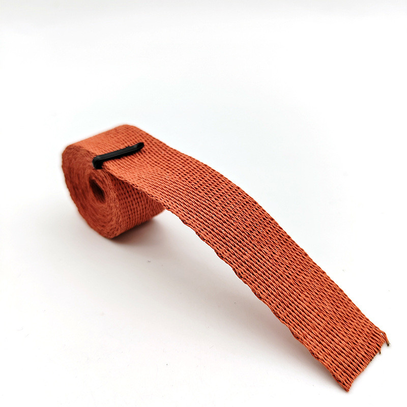 GRS Herribone Woven Paper Ribbon Roll Plain Pattern Assorted Color Solid