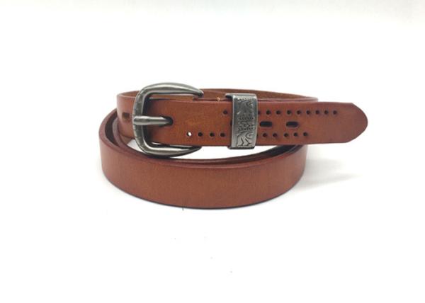 Buy cheap Female 1.8cm Cowhide Leather Waist Belt With Alloy Pin Buckle from wholesalers