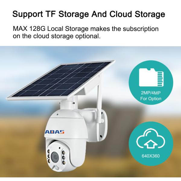 Battery Powered Solar Security Camera Systems 2K Spotlight 4MP Pan Tilt