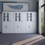 Modern Design Glass Door Filing Cabinet Metal Clothes Locker