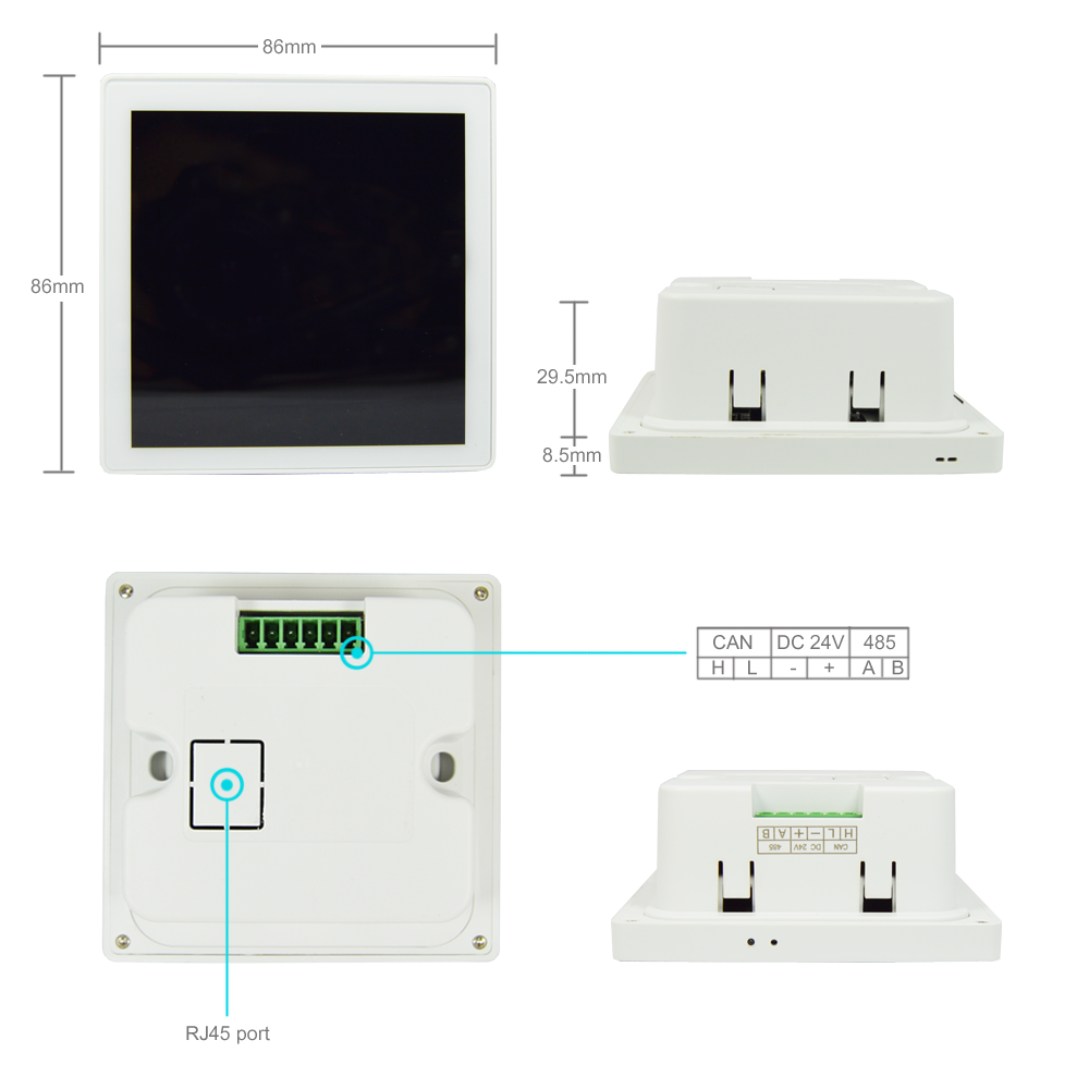 Home Security Wifi Programmable Light Switch With 4 Inch ISPQ LCD Screen