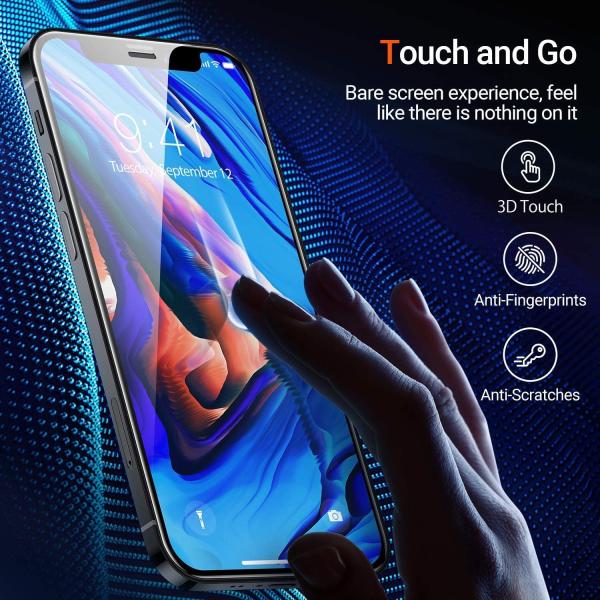 Diamonds Hard Compatible with iPhone 12 Screen Protector/iPhone 12 Pro Screen Protector [10X Military-Grade Shatterproof