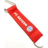 Buy cheap Red Durable Carabiner Key Chain With Silk - screen Printing Logo Polyester Lanyard from wholesalers