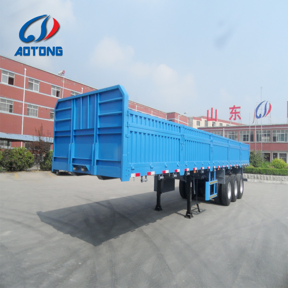 2 Axle 28 Tons Lowbed Lowboy Truck Trailer Semi Trailer for Heavy Equipment Transport