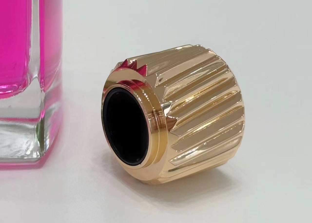Zamak Irrregular Surface Perfume Bottle Caps Lids For Eco-Friendly Packaging