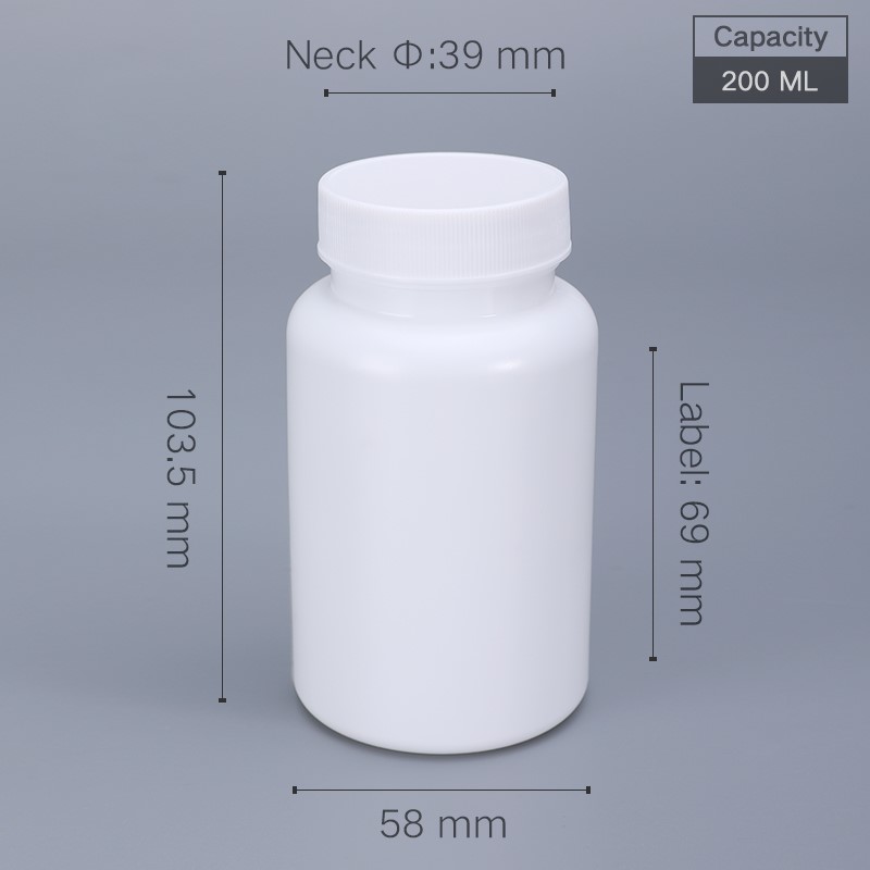 100ml HDPE Plastic Medicine Bottle for Tablets and Pills in FDA Approved Material