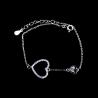 Buy cheap Pure 925 Silver Platinum Jewelry , Personalized Cubic Tennis Bracelet Chain from wholesalers