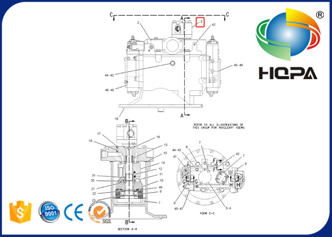 173-1203 1731203 Gear Pump for SBS80 Pilot Pump CAT 312C 315D 