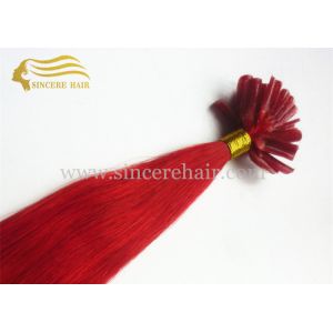 Buy cheap 20 RED Italian Keratin Fusion U-Tip Hair Extensions for sale - Hot Red 50 CM Pre-Bonded U Tip Hair Extensions For Sale from wholesalers