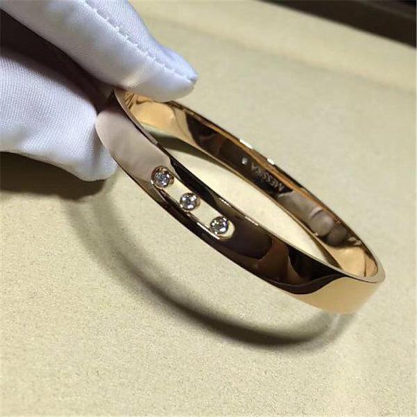 Buy cheap Luxury jewelry Luxury Jewelry Three drill sliding bracelet 18k white gold yellow gold rose gold diamond bracelet from wholesalers