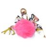 Buy cheap Debossed Logo 3.1inch Fluffy Light Pink Pom Pom Fur Ball Keychain Scarves Accessory from wholesalers