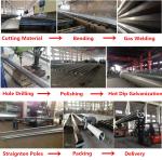 Galvanized Street Light Steel Pole 12M Bending Single Arm Hot Dip
