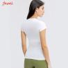 Buy cheap 210gsm Women Silm Fit Short Sleeve Yoga Pullover Top Round Neck from wholesalers