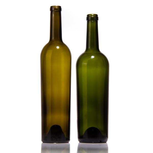 Buy cheap 750ml Bordeaux Wine Bottles Light Blue 375ml Glass Bottles from wholesalers