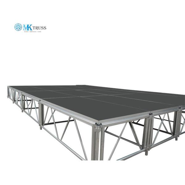 Silver Aluminum Stage for Foldable Concert Equipment and Portable Seating at