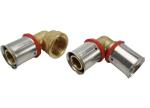 Sand Blasted and Nickel Plated Brass Compression Tee Fittings PEX Press Fittings
