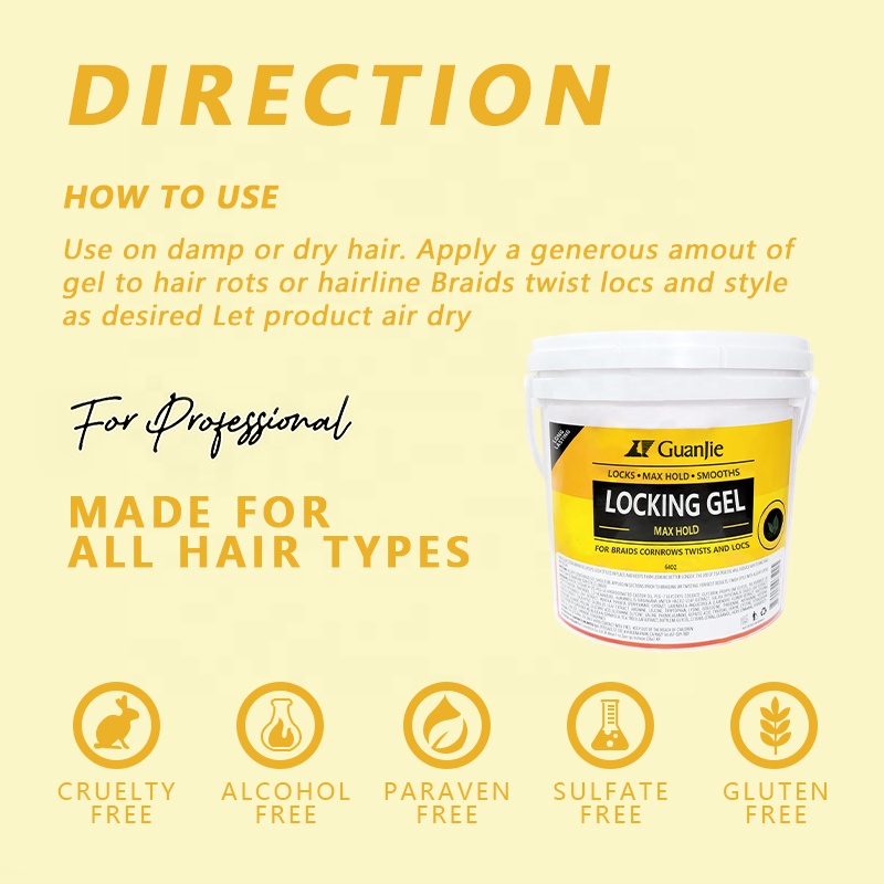 Curly Hair Styling Gel for Strong Hold and Shine 64oz Private Label Locs Twist Gel