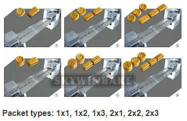 SK-380S 3 Servo Automatic Controlled Flow Pillow Biscuit Packing Machine