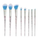 8 Pieces Eyeshadow Makeup Brush Set Gradient Color Hair Magical Bling Handle