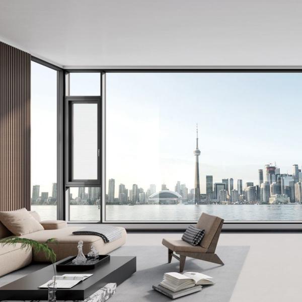 Buy cheap Modern Black Aluminium Windows Soundproof Anti Theft Aluminium Thermal Break Windows from wholesalers