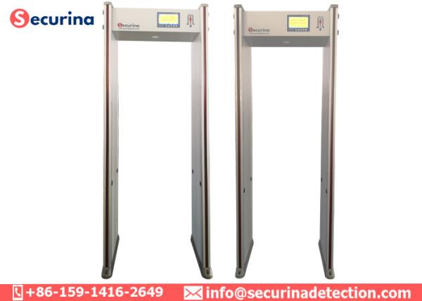 Airport Door Frame Metal Detector Stationary Body Scanner With LED Light Bar