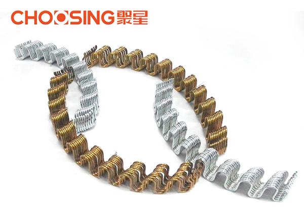 3.4mm Zinc Plating Zig Zag Chair Springs , Upholstery Tension Springs Silver 20"