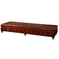Buy cheap Top Red Genuine Leather TV Stand 2.4M Length Solid Structure For Hotel / Home product
