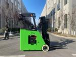 Side Standing Counterweight Electric Forklift Truck Electronic Steering