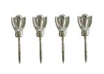 Casket Fastening Silver Screw In Coffin , Customized Coffin Ornaments