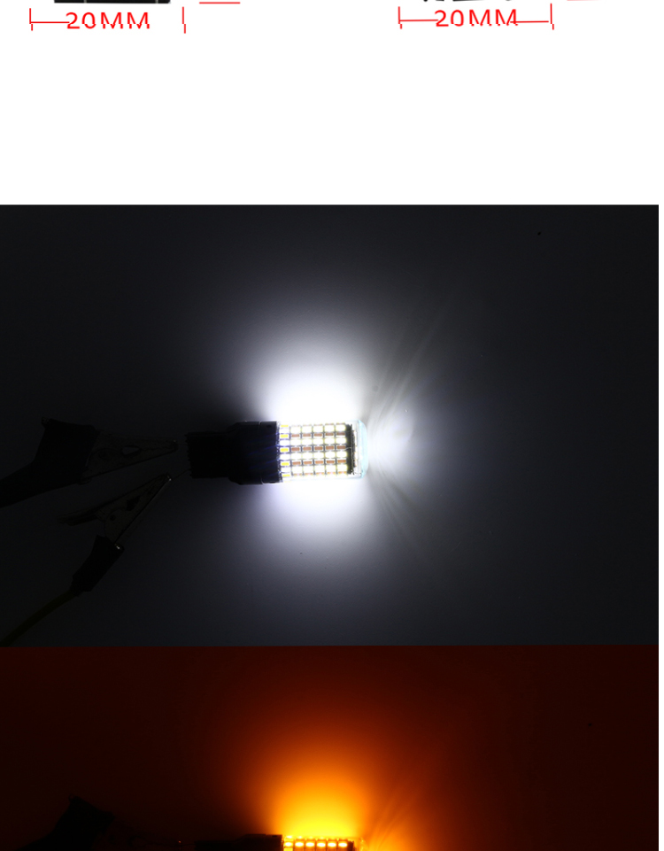 168smd Reversing Car Turn Signal Lights 12v Universal Led Fog Lights 30w