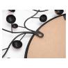 Buy cheap Beautiful Floral Sunshine Shape Gold Silver Black Metal Mirror Wall Art from wholesalers