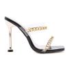 Buy cheap Sexy Metalic Chained Women High Heeled Shoes Transparent Heel Slippers from wholesalers