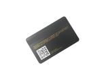 Laser Engrave Matt Black Metal Business Cards Magnetic Stripe Supermarket Vip QR