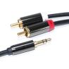 Buy cheap RCA Audio Cable 3.5MM 2-1 Black Metal Shell For Car Audio 0.53M 1M 2M from wholesalers